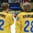 SPISSKA NOVA VES, SLOVAKIA - APRIL 20: Sweden's Lucas Elvenes #12 and Marcus Sylvegard #28 look on during the national anthem after a 7-3 quarterfinal round win over Canada at the 2017 IIHF Ice Hockey U18 World Championship. (Photo by Steve Kingsman/HHOF-IIHF Images)

